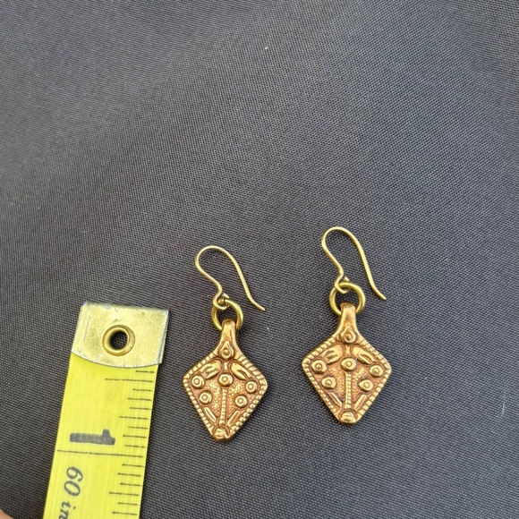 Vintage '90's Unique Copper Earrings - Picture 5 of 8